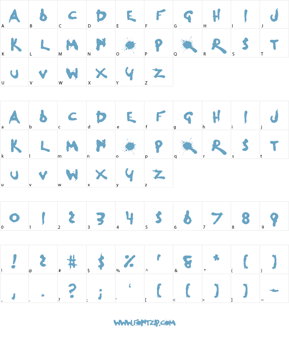 Dog Rough Font Character